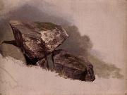 Asher Brown Durand Study of a Rock USA oil painting artist